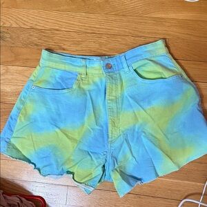 WeWoreWhat High Waist Tie-Dye Shorts